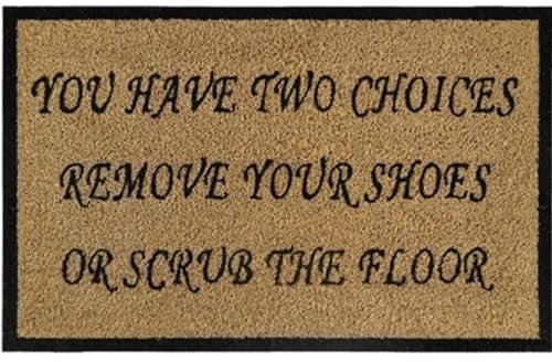 Rubber-Backed Coir Door Mat 40cm x 60cm - Durable, Non-Slip, Eco-Friendly, Absorbent Coir Mat for Indoor/Outdoor, Entrance, Floor (YOU HAVE TWO CHOICES REMOVE YOUR SHOES OR SCRUB THE FLOOR)