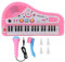 Piano Eléctrico para Niños 37 Teclado con Micrófono Juguete Piano Instrumento Musical Juguete Educativo para Niños Pequeños, Niños (Rosa)