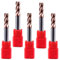 GIVIHGETI 5 Stück 6mm Hartmetal 4 Flöte Schaftfräser CNC Fräser, 55 HRC Schneide Drill Fräser Bit VHM Bohraufsätze Schaftfräser Bit für Bohren, Fräsen, Schlichten, Eintauchen, CNC, Wolframkarbid