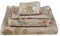 PiP Studio 3er Set Gästehandtuch Secret Garden Farbe Khaki Größe 30x50 cm