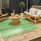 THE RUGS Rainbow Collection Outdoor Rug - Easy to Clean, Waterproof Plastic Outdoor Rugs for Garden, Patio, Balcony, Camping - Vibrant Plastic Straw Rug - Threads Green, 180x270