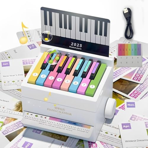 Sänger Taylor Klavierkalender 2025, Mini Klavierkalender, Spielbarer Klavierkalender 2024 mit 52 Wochen Notenblättern, Weihnachts Geschenk für Jungen,Mädchen (A)