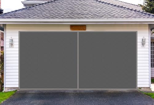 Garage Door Screen for 2 Car 16x7ft - Cover Insulation Kit, Thermal Insulated Curtain Blanket