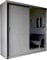 FURNITUREWAVE Vista Double Sliding Door Mirror cupboard, 2 Door cabinet with Hanging Rails & Adjustable Shelves, Space Saving Wardrobe for Bedroom (Grey, 120cm)