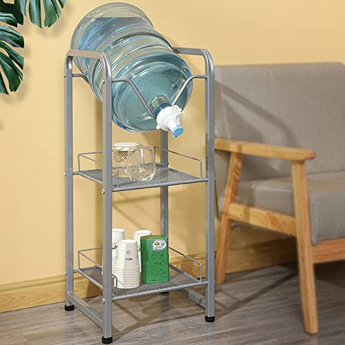 Bucket storage rack,Water Jug Holder Water Bottle Cooler Jug Rack With 2 Storage Shelf, Home Office Pantry Warehouse Water Dispenser, Water Bottle Storage Holder