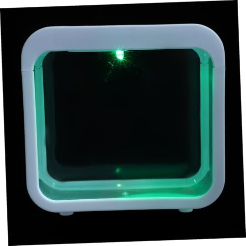 Yardwe Kreatives Aquarium Dekorationen Für Aquarien Kleines Aquarium Mit Filter Und Licht Desktop-Aquarium-Dekoration Betta-schüssel Abs Betta-Aquarium Bausatz Zubehör Würfel Plastik Weiß