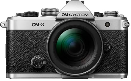 OM SYSTEM Olympus OM-3 Silver Micro Four Thirds System Camera M.Zuiko Digital ED 12-45mm F4.0 PRO kit Travel Camera Weather Sealed Design 5-Axis Image Stabilization