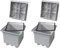FIRST PLAST PCE Pozzetto per cavi elettrici con coperchio e chiusura ermetica, mm 270x270x240 h. Colore grigio (Confezione da 2)