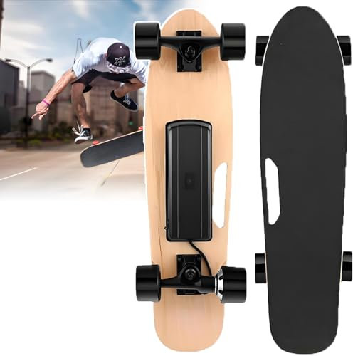 smafoseedding 2025 Elektro-Skateboards Mit Fernbedienung: 3 Geschwindigkeiten (10/15/20 Km/H), Bürstenloser 350-W-Motor, 2200-Mah-Akku, 8 Km Reichweite – Wiederaufladbare Elektro-Longboard-Kits