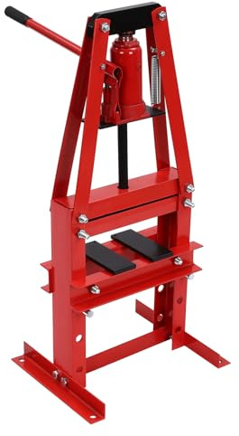 Levkitch 6T Profi Werkstattpresse mit 3 Höhenstufen & Sicherheitsventil,50-110 mm Hubhöhe Manuelle Lagerpresse Kohlenstoffstahl für die Autobuchsen, Kugelgelenke, U-Gelenke usw. (A-förmige)