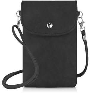 AfitLulu Piccola borsa a tracolla da donna con chiusura magnetica flip top, piccola borsa a tracolla per cellulare da appendere, borsa a tracolla rimovibile e regolabile