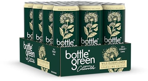 Bottlegreen Wild Elderflower Sparkling Pressé, Spring Water Blend, 330ml Cans, Pack of 12