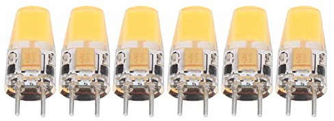 Dioche G6 Led G6.35 6PCS GY6.35 5W AC DC12V COB-Glühbirne Energiesparende Silikon-Deckenlampe für Wohnzimmer – kein Flimmern, 360° Abstrahlwinkel, Langlebig