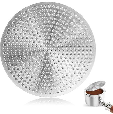 Yooyan IKAPE Puck Screen 58,5 mm, 0,8 mm de grosor, filtro de café reutilizable, soporte para filtro de café, soporte para filtro de café, acero inoxidable 316 de calidad alimentaria, colador de café