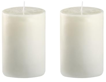 blomus Nachfüllkerzen, 2 Stk. -FRAGA- | Farbe Lily White | Größe Ø 9 cm | Aus Sojawachs; Maße 6,3 x 6,3 x 8,5 cm