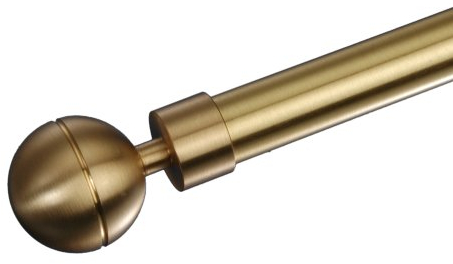 Liedeco Endstück Kugel für Gardinenstangen INOX ø 20 mm | 1 Stück | Messing-Massiv
