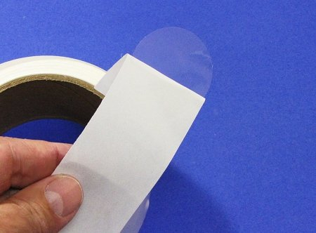 zega-labels Verschlussetiketten transparent - Ø 30 mm rund - 2.000 Stück je Rolle - PP-Folie stark haftend - Kern Ø 76 mm - Klebepunkte transparent