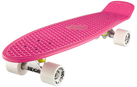 Ridge PB-27-Pink-White Skateboard, Pink/White, 69 cm