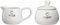 Premier Housewares Charm Milk and Sugar Set - White, Set of 2