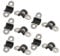 sourcingmap 10Pcs 6mm Dia Rubber Lined U Shaped Stainless Steel Pipe Clips Hose Tube Clamp