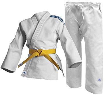 adidas Unisex Youth - Club Judo Uniform White 350g Student Martial Arts Gi, White, 140 UK