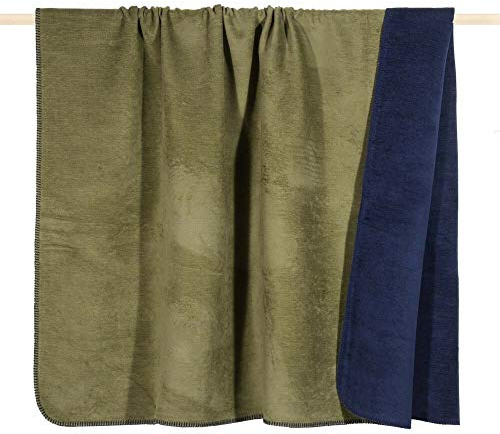 Pad - Decke - Kuscheldecke - Wendedecke - Hobart - Olive/grün - 150 x 200 cm