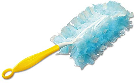 Swiffer 11804CT Dusters Starter Kit, Dust Lock Fiber, 6-Inch Handle, Blue/Yellow, 6/Carton