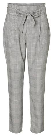 VERO MODA Damen Hose Vmeva Hr Loose Paperbag Check Pant Noos