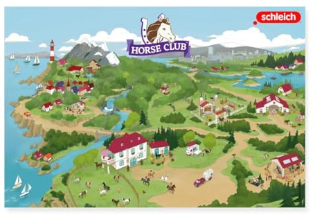 Spreadshirt Schleich Horse Club Karte Poster 90x60 cm, One size, Weiß