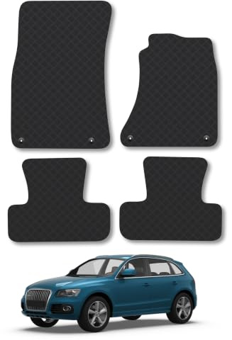 Audi Q5 (2008-2016) 3mm Rubber Car Mats | Tailored Fit Durable Floor Mats Full Coverage Protection Waterproof Accessories Easy Clean Anti Slip Made in the UK