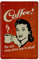 Blechschild Coffee you can sleep when you're dead - Metallschild witziger Spruch für Kaffeetrinker - lustiges Deko Schild für Küche Kaffeeladen Kaffeehaus Cafe - Geschenk Kaffeeliebhaber - 20x30cm