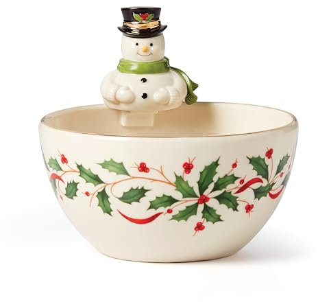 LENOX Holiday Snowman Schale, 1,10, Rot & Grün