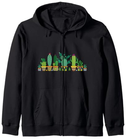 cactus gardener cactuses collection plants cactus Zip Hoodie