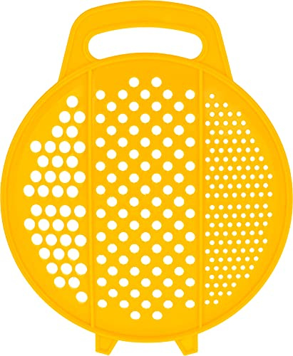 Flat All Plastic Food Grater - Handheld Sturdy Cheese and Vegatable Shredder - Table Side Hand Beet Grater