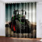LWXBJX Vorhang Blickdicht für Schlafzimmer Wohnzimmer - Grau Bauernhof Traktor - 3D Druckmuster Öse Thermisch isoliert - 150 x 166 cm - 90% Blickdicht Vorhang für Kinder Jungen Mädchen Spielzimmer