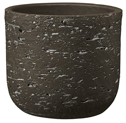 Soendgen Keramik Blumenübertopf/Pflanzgefäß/Pflanzkübel, Übertopf Portland, Größe: Ø 20 cm, Höhe 17 cm, Farbe: Dunkelbraun gewischt, für den Innenbereich