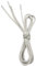 VSUDO 130 cm Cordones Redondos Encerados Blanco de Zapatos de Vestir, ø2.5mm Oxford Cordones Blanco para Brogue y Derby, Business Cordones de Zapatos para Mujer o Hombre (1 Par-Blanco-130cm)