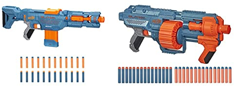 NERF Elite 2.0 Echo CS-10 & Shockwave RD-15 Blaster, 30 Darts, 15-Dart Rotationstrommel, Pump-Action, Erweiterungsoptionen, Militärisches Spielzeuggewehr, für Kinder & Jugendliche, unisex