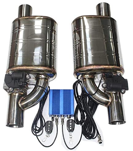 Auspuffblenden Auto Auspuffanlage Elektrische Ventilsteuerung Auspuffrohr Kit Edelstahl Universal Einstellbarer Schalldämpfer Auspuffrohr (Color : 2 kit, Größe : 51MM)
