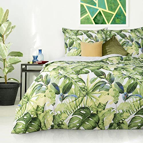 Monstera Satin BETTWÄSCHE 220X200 cm, 2-TLG. 70X80 cm Mehrfarbig