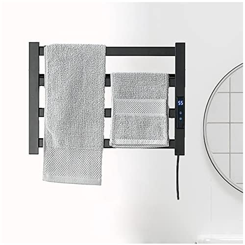 ADITAM Chauffe Serviette Electrique, avec Minuterie ModèLes CâBléS Porte Serviette sur Pied Chauffant, Radiateur Seche Serviette éLectrique,470x300mm