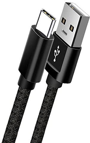 USB C Cable, USB Type C Fast Charging Cable Nylon USB C Charger Lead for Samsung Galaxy S23 S22 S21 S20 fe S10 S9 S8 A12 A21s A20e A51 A52 A71, Huawei P40 P30, OnePlus, Google Pixel (2 Meter)