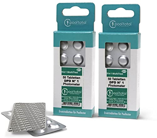 100x Tabletten DPD 1 zur Messung von freiem Chlor - Für elektronische Pooltester/Photometer