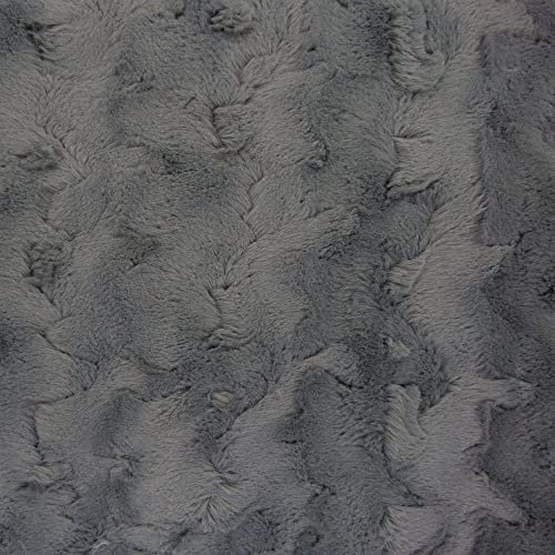 Fellimitat Kunstfell Meterware – kuschelig & weich – Öko-Tex Standard 100 – ideal für Westen, Jacken, Kissen & Deko – ab 50 cm (grau)