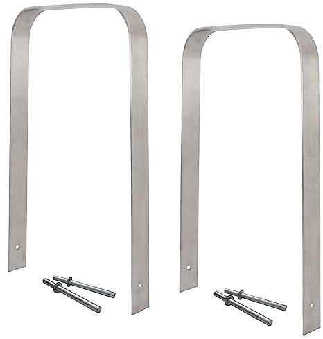 2x TRUTZHOLM Fahrradanlehnbügel Fahrradständer Anlehnständer aus Edelstahl 117 x 80 cm zum Einbetonieren