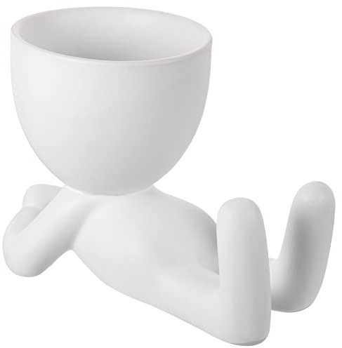 HOMSFOU Pot De Fleurs Céramique pour Plantes Succulentes Forme Humaine Décoration De Bureau Jardinière Céramique