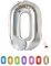 LITTLE BIRTHDAY | Zahlen Luftballon | Folienballon | Helium Gas Balloon Ballon | 101 cm | 0 1 2 3 4 5 6 7 8 9 in vielen Farben | Geburtstag | Kindergeburtstag | Deko | silber 0