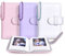 HIYQIN Mini albums photo 3 en 1 pour Instax Mini film (54 x 86 mm), album photo porte-clés 2 x 3 pour Fujifilm Instax Mini 12 11 9 8 7s 8+ 99 SE 50s 90 Film – Rose violet blanc