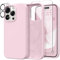 GONEZ for iPhone 15 Pro Max Case Silicone, Compatible with Magsafe, Camera Protector + Screen Protector, Soft Anti-Scratch Microfiber Lining, Liquid Silicone Shockproof Phone Cover, Hot Pink