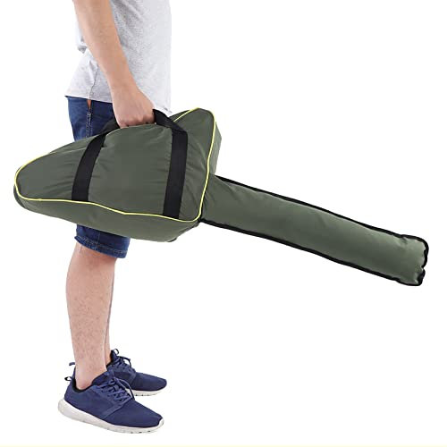 Gavigain Funda Motosierra Grande Bolsa para Motosierra, Funda De Transporte para Motosierra, Protección Portátil, Soporte Impermeable, Bolsa De Almacenamiento para Motosierra Eléctrica(Verde)